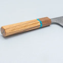 Yu Kurosaki Fujin VG10 Oak Turquoise Walnut Santoku 16.5 cm