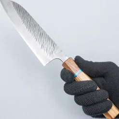 Yu Kurosaki Fujin VG10 Oak Turquoise Walnut Santoku 16.5 cm